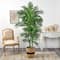 6ft. Curvy Parlor Artificial Palm Tree in Handmade Natural Cotton Planter